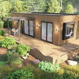 The Buiten of Type Lodge de l'Horizon Wellness - 4BE4 in Landal Namur Nature