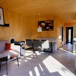 The Woonkamer of Type A Luxe - nr. J01 in UplandParcs Sauerland