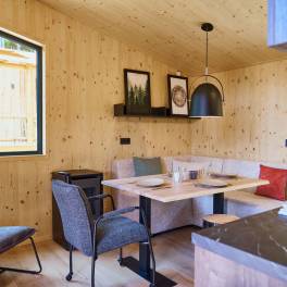 The Woonkamer of Type Boomwoning Luxe 4P - nr. I07 in UplandParcs Sauerland