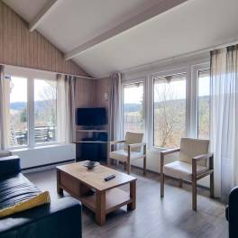 The Woonkamer of Type Kronenburg Comfort met Sauna 4 - nr. 57 in Eifelpark Kronenburger See