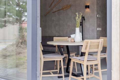 The Woonkamer of Type Strandlodge 4 in Vakantiepark Boomhiemke