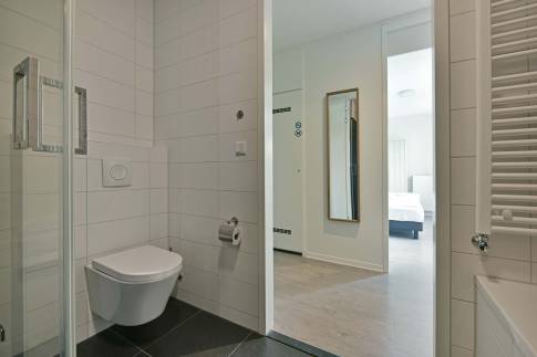 The Badkamer of Type Appartement 2C - nr. 15K in Dormio Resort Maastricht