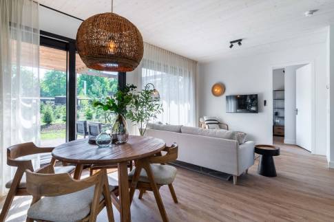 The Woonkamer of Type De Parel Wellness in Landal Klein Oisterwijk