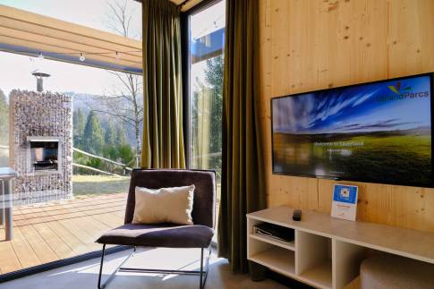 The Woonkamer of Type A Luxe - nr. D08 in UplandParcs Sauerland