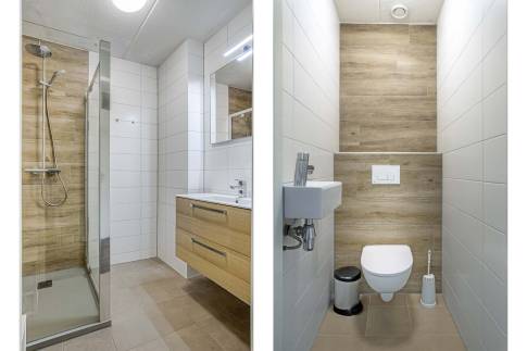 The Badkamer of Type Villa R4B - nr. 22B in Noordzee Résidence De Banjaard