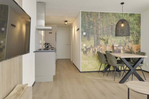 The Woonkamer of Type Forest Cabin 4 - nr. 130 in Vakantiepark Schaijk