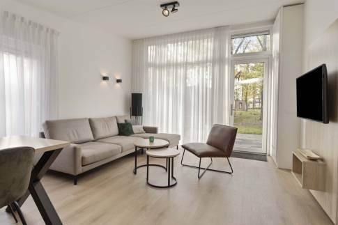 The Woonkamer of Type Forest Cabin 4 - nr. 130 in Vakantiepark Schaijk