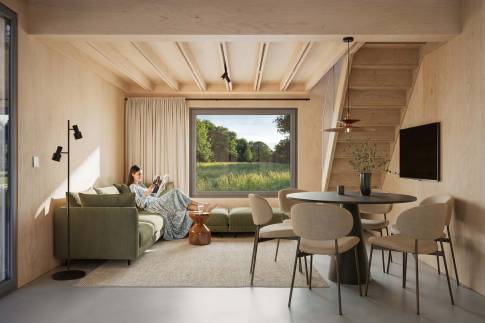 The Woonkamer of Type eco-lodge - 6P in Vastgoedfonds – Goldberg Gardens Vorden