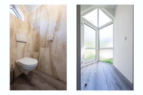 The Toilet of Type Wellness Bungalow - nr. B14 in Vakantiepark De Bosrand