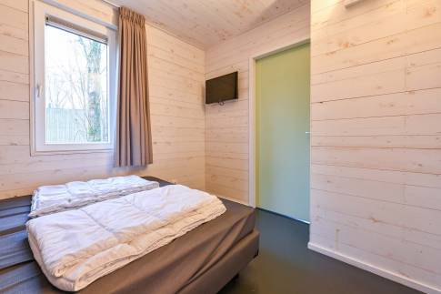 The Slaapkamer 1 of Type Lodge 6 - nr. 22 in Roompot Vakantiepark Schaijk