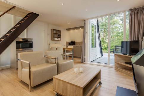 The Woonkamer of Type Comfort Classic - nr. 11 Calluna in Bungalowpark Hoenderloo