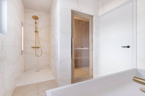 The Badkamer 2 of Type 10P Extra Luxe Wellness - 10ELW in Landal De Wielsche Dreef