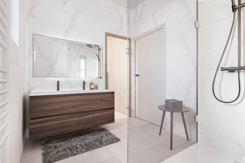 The Badkamer of Type 6P Luxe - 6L in Landal De Wielsche Dreef