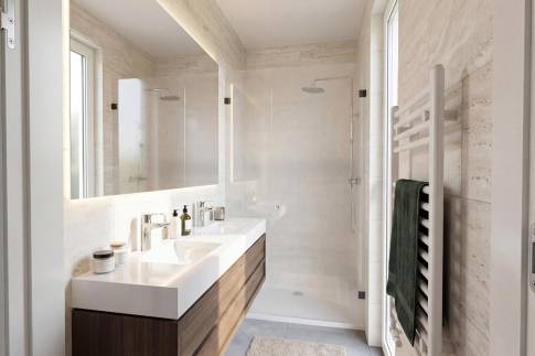 The Badkamer of Type Lodge de l'Horizon Wellness - 4BE4 in Landal Namur Nature
