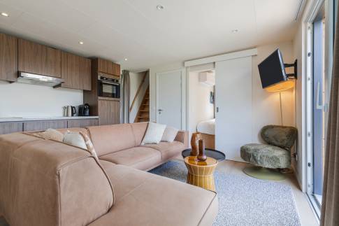 The Woonkamer of Type Bellevue Loft Outdoor - 4-6BE2 in Landal Namur Nature