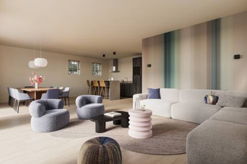 The Woonkamer of Type 10P Extra Luxe Wellness - 10ELW in Landal De Wielsche Dreef