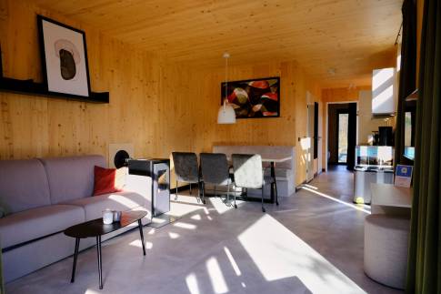 The Woonkamer of Type A Luxe - nr. J01 in UplandParcs Sauerland