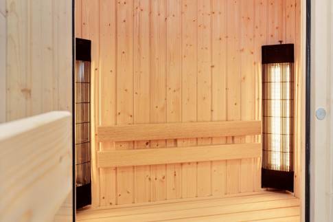 The Sauna of Type Strandlodge 4 in Vakantiepark Boomhiemke