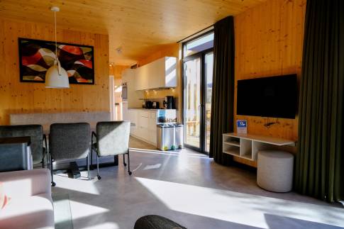 The Woonkamer of Type A Luxe - nr. J01 in UplandParcs Sauerland
