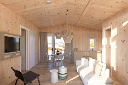 The Woonkamer of Type Panorama Luxe in Landal Zeezigt
