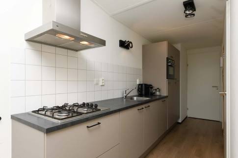 The Keuken of Type Forest Cabin Wellness 4 - nr. 129 in Roompot Vakantiepark Schaijk