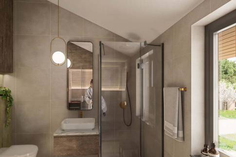 The Badkamer of Type D - 8L in UplandParcs Harz