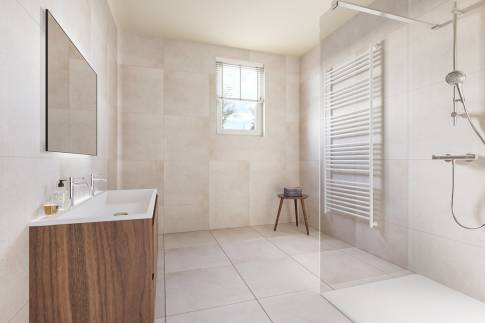 The Badkamer of Type 12P Comfort - 12C in Landal De Wielsche Dreef