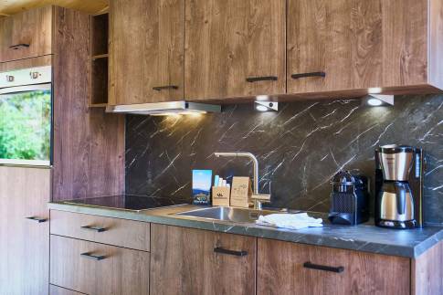 The Keuken of Type Boomwoning Luxe 4P - nr. I07 in UplandParcs Sauerland