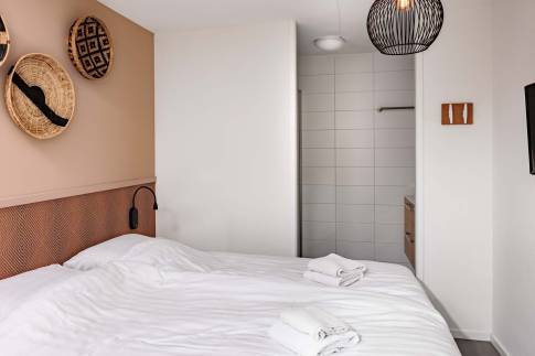 The Slaapkamer of Type Bungalow 6B - nr. 11 in Duinresort Dunimar