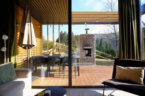 The Woonkamer of Type A Luxe - nr. E10 in UplandParcs Sauerland