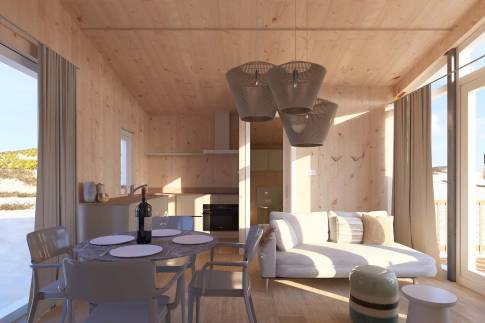 The Woonkamer of Type Panorama Luxe in Landal Zeezigt