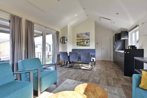 The Woonkamer of Type Koekoek -  nr. 69 in Vakantiepark Giethoorn