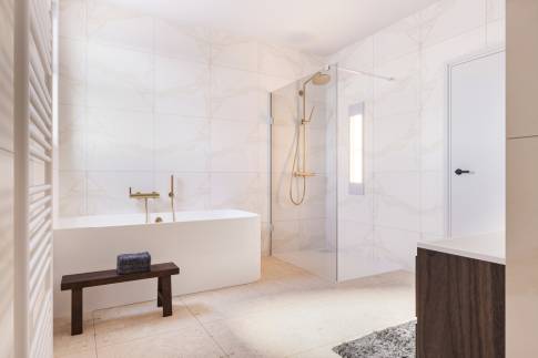 The Badkamer of Type 12P Extra Luxe Culinair - 12ELC in Landal De Wielsche Dreef