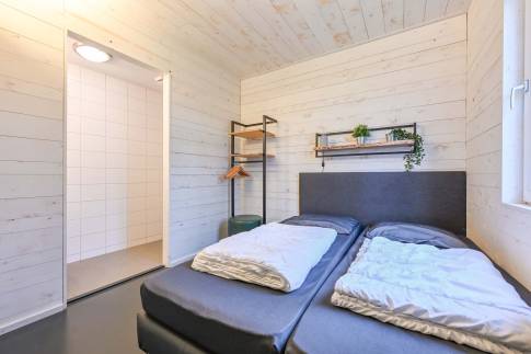 The Slaapkamer 1 of Type Lodge 6 - nr. 22 in Roompot Vakantiepark Schaijk