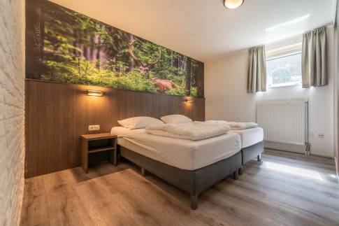 The Slaapkamer 2 of Type Wellness Bungalow - nr. B14 in Vakantiepark De Bosrand