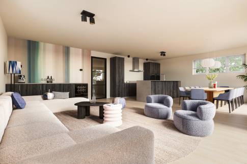 The Woonkamer of Type 12P Extra Luxe Culinair - 12ELC in Landal De Wielsche Dreef
