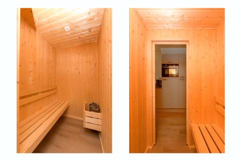 The Sauna of Type Forest Cabin Wellness 4 - nr. 127 in Roompot Vakantiepark Schaijk