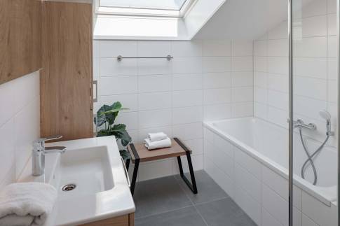 The Badkamer of Type Familievilla 12 - nr. 3 in Duinresort Dunimar