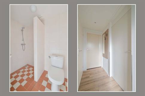 The Badkamer of Type Veluwe Villa 4B - nr. 73 Pijplook in Landal Bungalowpark Hoenderloo