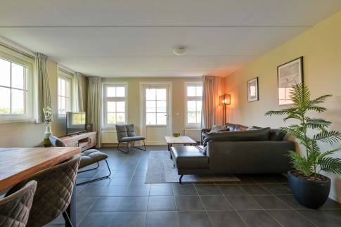The Woonkamer of Type Waterland 6 - nr. 162 in Vakantiepark De Beemster