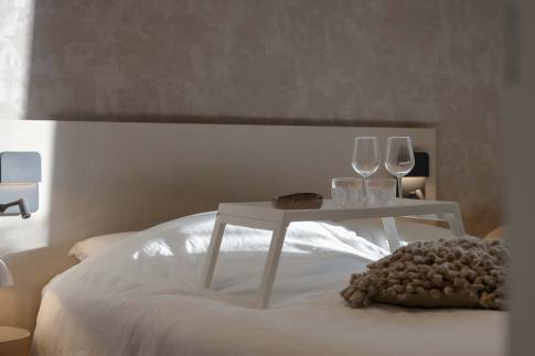 The Slaapkamer of Type 2P Extra Luxe Wellness - 2ELW in Landal De Wielsche Dreef