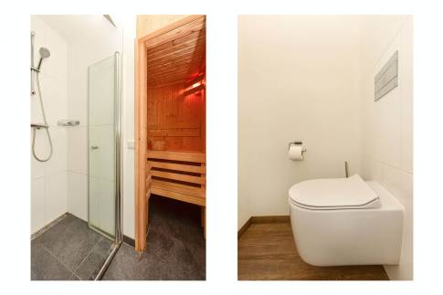 The Badkamer 1 of Type Suite Lodge A - nr. 15 in Park De Zeegser Duinen