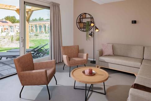 The Woonkamer of Type Bungalow 6B - nr. 11 in Duinresort Dunimar
