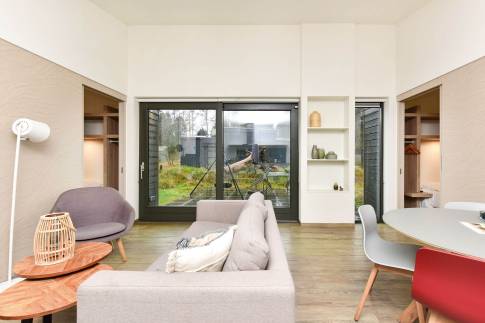 The Woonkamer of Type Suite Lodge A - nr. 15 in Park De Zeegser Duinen