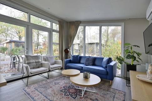 The Woonkamer of Type Bos Lodge Silva Beach - nr. 73 in Landgoed De Scheleberg