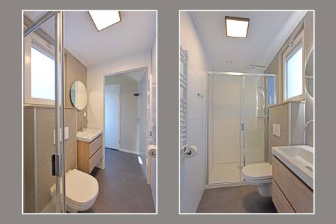 The Badkamer of Type 2BE - Golfbreker nr. 17 in Landal Noordzee Résidence De Banjaard